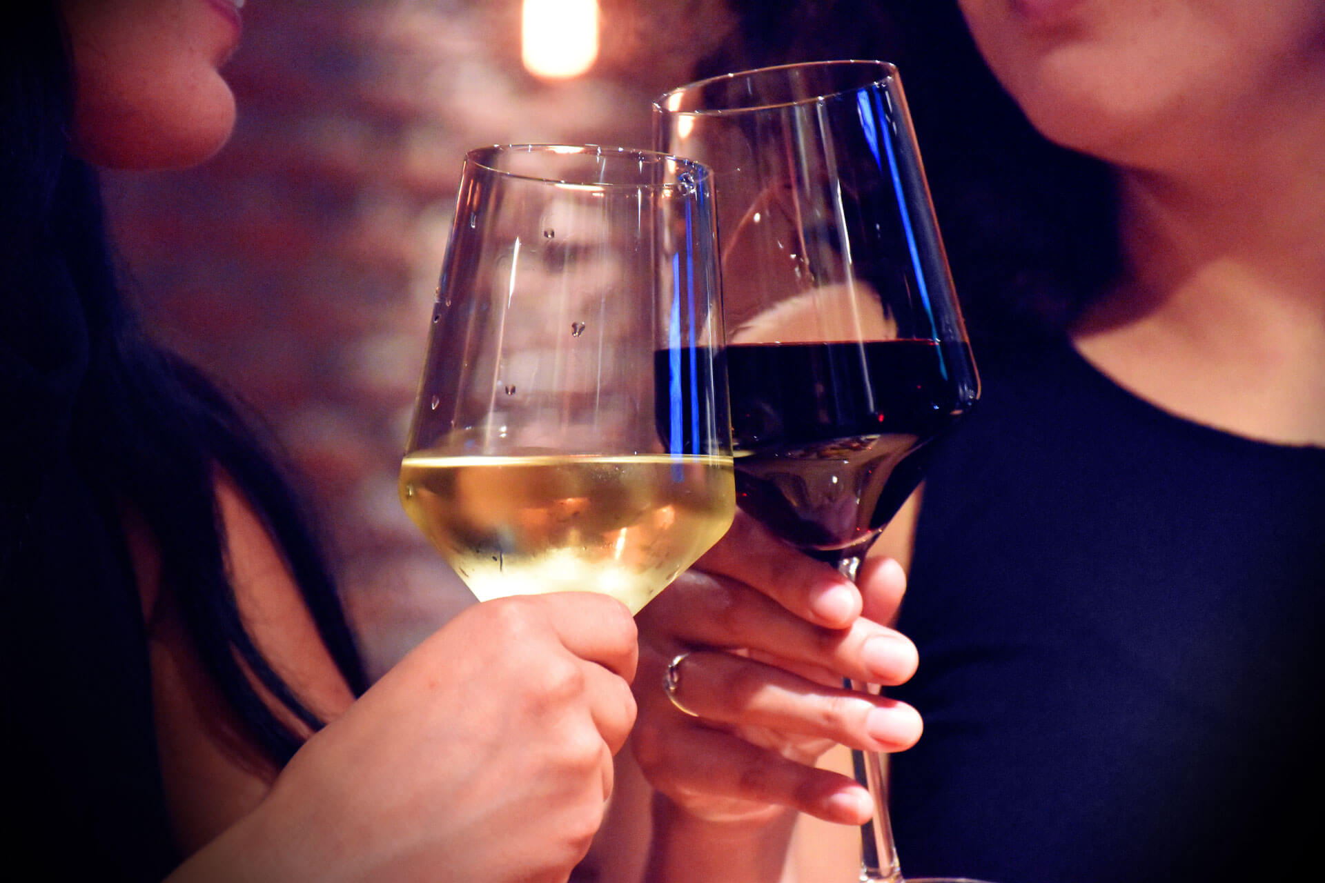 Raising a glass at the bar